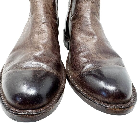 Kemo Sabe Mad Dog Roper Western Boots Mens 9.5 EE Brown Leather Handmade - Picture 10 of 15